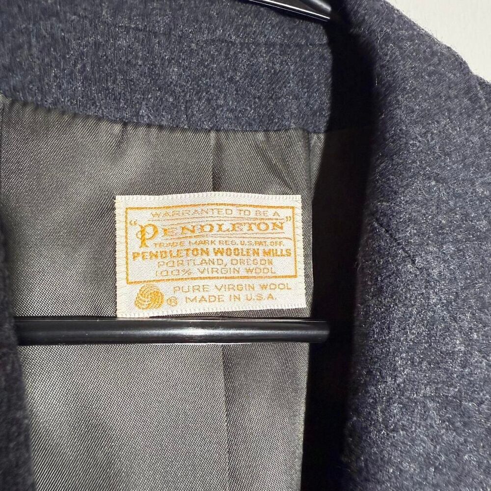 Vintage Pendleton Navy 100% Virgin Wool Blazer | Size 8 | Old Money Power Suit - Picture 3 of 8